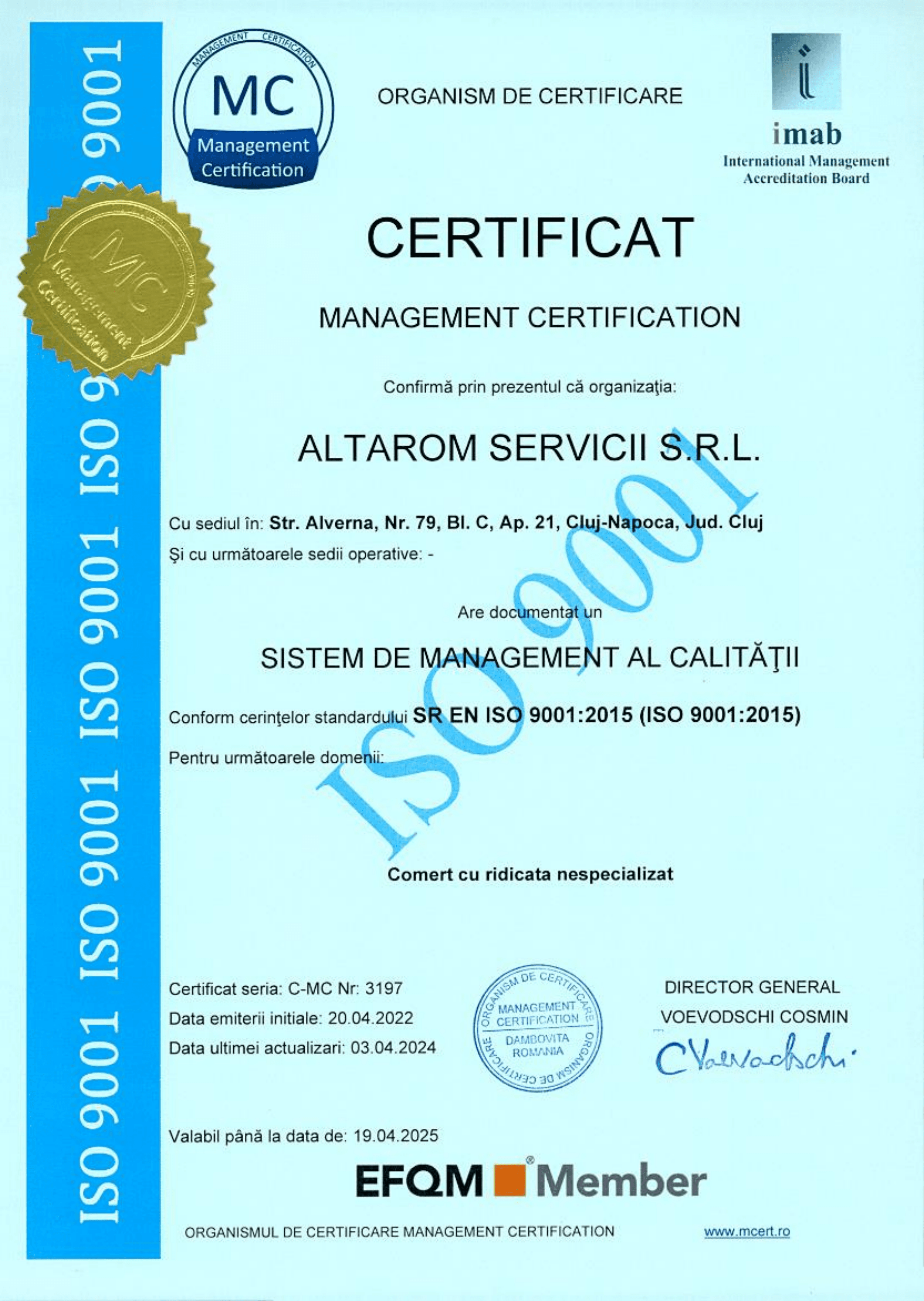 ISO 9001 Certificate